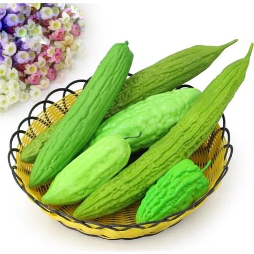 Fake vegetables hotel dining room hall restaurant store shop decor bitter gourd melon balsam pear artificial vegetables model