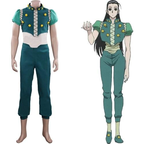 HUNTER X HUNTER Cosplay Illumi Zoldyck Cosplay Costume Outfits Halloween Carnival Suit
