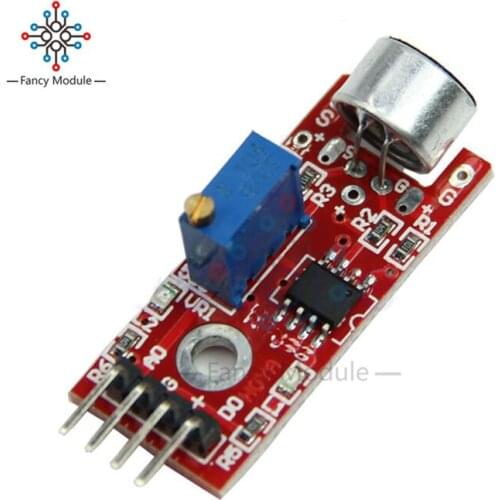 Voice Sound Detection Sensor Module 4pin Microphone Transmitter Smart Robot Car for arduino DIY Kit