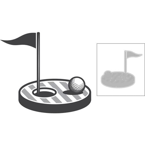 2020 New Hot DIY Sports Golf Tee Hole Ball Banner Stencils Metal Cutting Dies and For Die Scrapbooking Foil Cut Crafts No Stamps