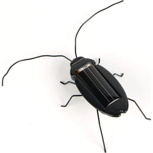 Novelty and Gag Toys Solar Power Cockroach Insect Bug Teaching Toy Gift Baby Kids Plastic Insect Solar Toy