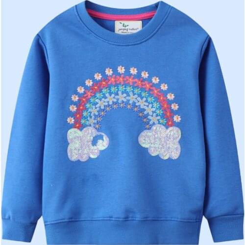 Autumn Childrens Clothing Long-sleeved Cartoon Flowers Rainbow Clouds Sweatshirt