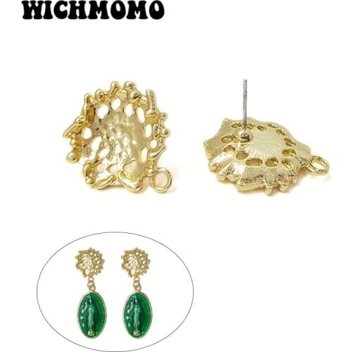 New 23*20mm 6pieces High Quality Zinc Alloy Hollow Out Earring Base Connectors Linkers for DIY Earring Jewelry Accessories