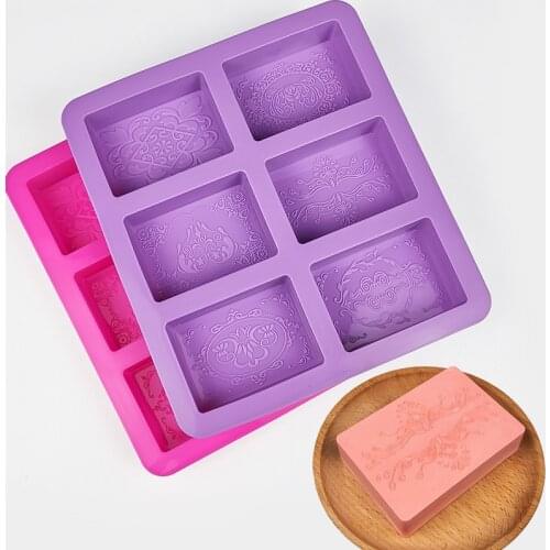 Rectangular diy soap silicone mold handmade cold soap mold chocolate baking pudding mousse cake mold