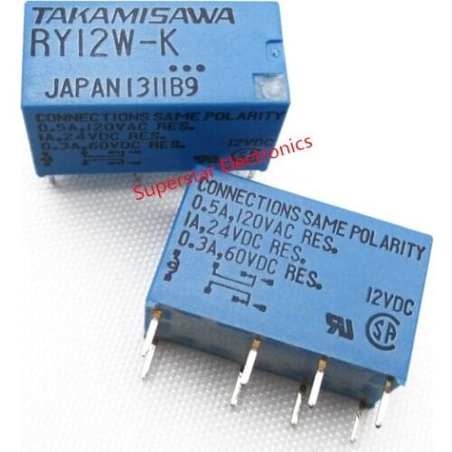 TAKAMISAWA RY12W-K 12V DPDT Signal Relay
