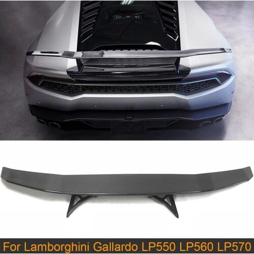 Rear Trunk Spoiler Wing For Lamborghini Gallardo LP550 LP560 LP570 Carbon Fiber Car Rear Trunk Boot Lip Wing Spoiler Lip Trim