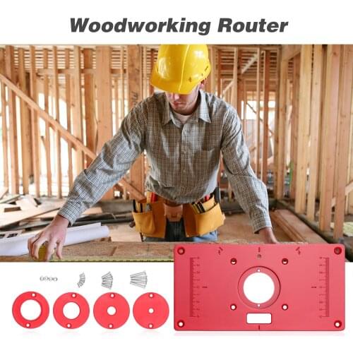 Router Table Aluminum Alloy Insert Plate Woodworking Benches 235x120x8mm Carpenter Trimming Machine Flip Chip Board