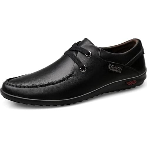 Casual Boat Shoes Genuine Leather Loafers Sneakers Moccasins Driving Shoes Fashion Handmade England Flat Shoes Lace-up Solid