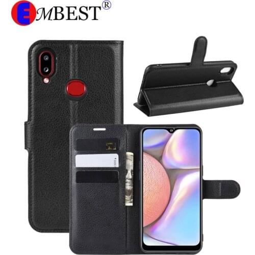 EMBEST Leather Flip Wallet Case For Samsung Galaxy A10S Luxury Wallet Fitted Cover For Galaxy A10S Cases Coque capa