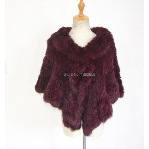 Top Quality Chile Winter Fashion SJ1004 Violet 2019 Fur Jacket Shrug Bolero Coat Wraps