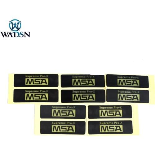 WADSN 5set /Pack Airsoft Sordin Headset MSA Sticker 43*13mm Shooting Headphone Supreme Pro-X MSA Stickers for Hi-Threat Tier