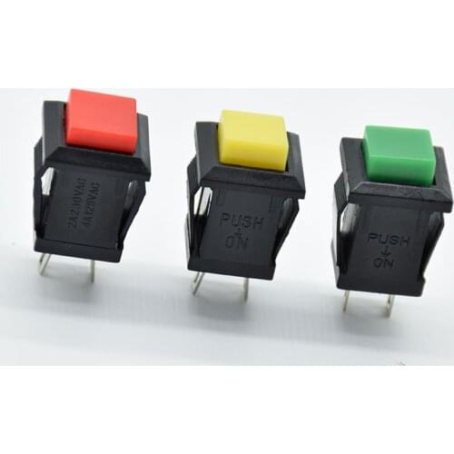 10PCS ON-OFF auto reset square push ON switch 2A 250V/4A 125V AC electric switch DS-431