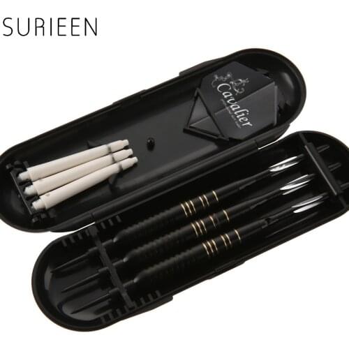 3 Pcs 23g Steel Needle Tip Torpedo Darts Set Steel Point Dart - 21g Copper Barrel & Aluminum/Plastic Shafts & Nice Flights & Box