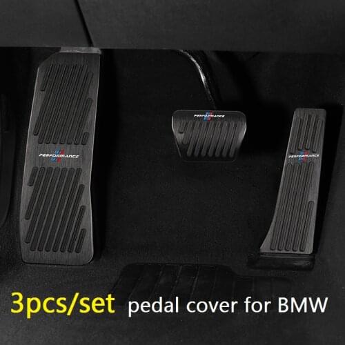3pcs/set Left Hand Drive Accelerator Brake Footrest Pedal Cover Pad Plate for BMW E83 E87 E60 E70 E71 F15 F30 G20 G30