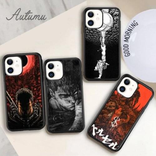 Berserk guts anime Phone Case for iPhone 11 12 Pro Max mini X XR XS SE 2020 5 6S 7 8 Plus Samsung Galaxy S8 S9 S10 Cover shell