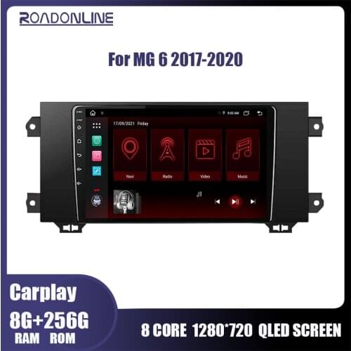 Roadonline Car Gps Multimedia Player For MG6 Mg 6 2018 Auto Radio Stereo Receiver Android 10.0 Octa 8 Core 6G 128G 4G WIFI