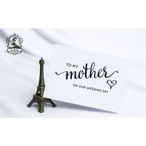 C17-Wedding Card - to my father/mother - Sweet Love Note On Our Wedding Day - Anniversary or Valentine Thank You