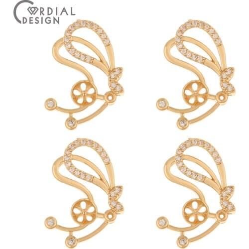 Cordial Design 30Pcs 15*22MM Pendant/Jewelry Accessories/Hand Made/Blank Tray/DIY Making/CZ Charms/Jewelry Findings & Components