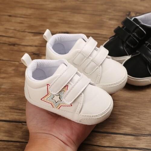 Baby Classic Sports Sneakers Newborn Baby Boys Girls Print Star First Walkers Shoes Infant Toddler Anti-slip Shoes