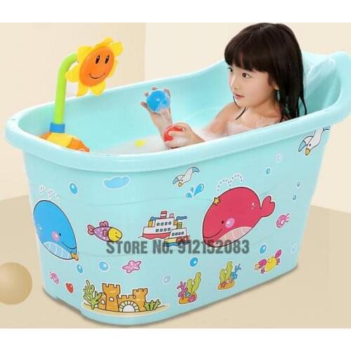 Childrens Bath Bucket Baby Babys Bath Bucket Babys Household Thickened Large Bathtub Can Sit All Over The Body