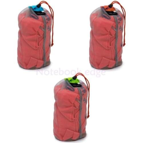 Travel Camping Outdoor Ultralight Mesh Stuff Sack Drawstring Storage Bag S-XXL Hiking Camping Fishing Traveling