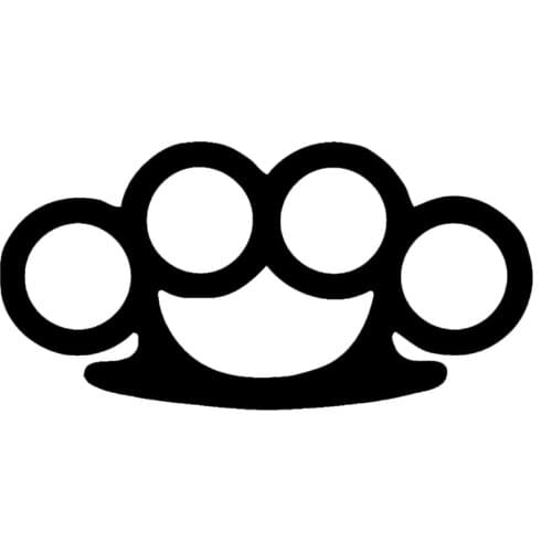 Personality Brass Knuckles V1 Sticker Decal FCK ILL Vinyl Truck Vehicle Body Accessory Waterproof Car Sticker Apply To Car Door