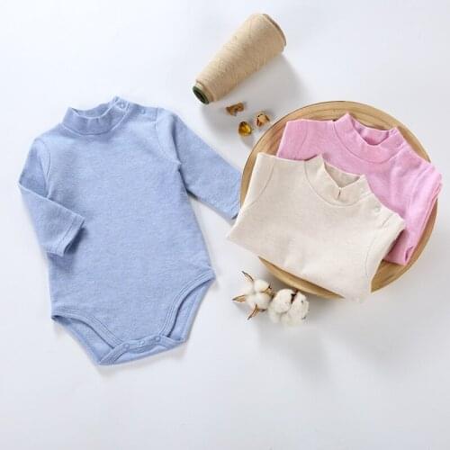 Baby clothes newborn 100% cotton baby boy girlS clothes bodysuit infant high neck baby jumpsuit long sleeves children clothing