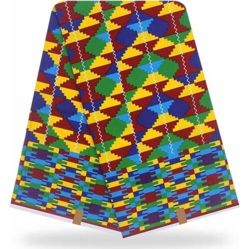 Ankara African Wax Dye Cotton Printed For Fabric Prints 100%Soft Breathable High Quality For Clothes Material 6 Yards VL 6-70