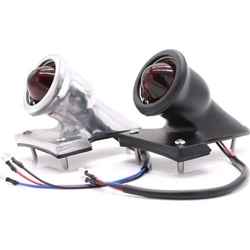 Motorcycle LED Rear Taillight License Plate Light Brake Light Stop Lamp w/Bracket Cafe Racer Old School Cruiser Chopper Touring