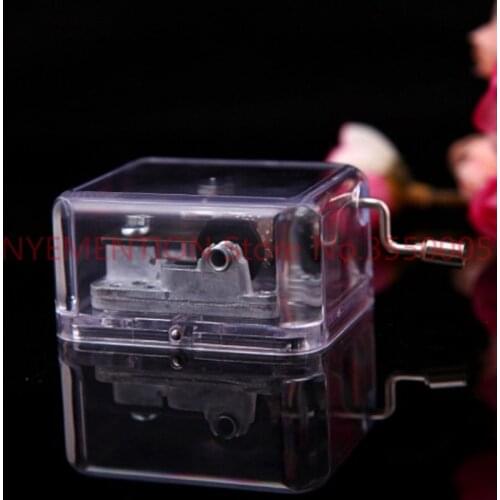 High quality Lovely Music Box DIY Craft Vintage Musical Gold Hand Hurdy Gurdy Castle in the Sky 5 Songs Music Boxes Gift 50pcs