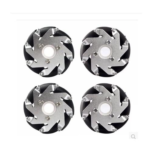60mm Aluminum Mecanum Wheel Set(2Left,2Right)/ Robot Competition Omni Wheel Omnidirectional Wheels For Robotcup DIY Smart Car