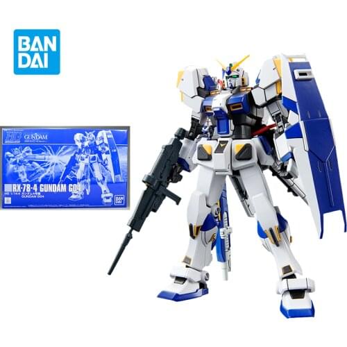 Bandai Gundam Model Kit Assemble Figure HGUC 1/144 RX-78-4 4th Gundam Anime Characters Action Dolls Collectibles Childrens Toys
