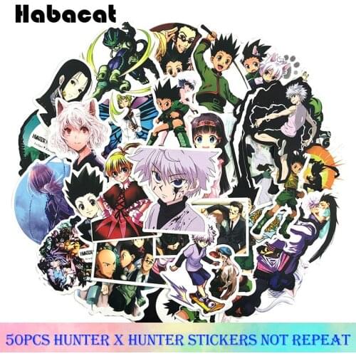 50Pcs/Pack HUNTER HUNTER Graffiti Stickers Japanese Anime For Motorcycle Luggage Laptop Bicycle Skateboard Pegatinas