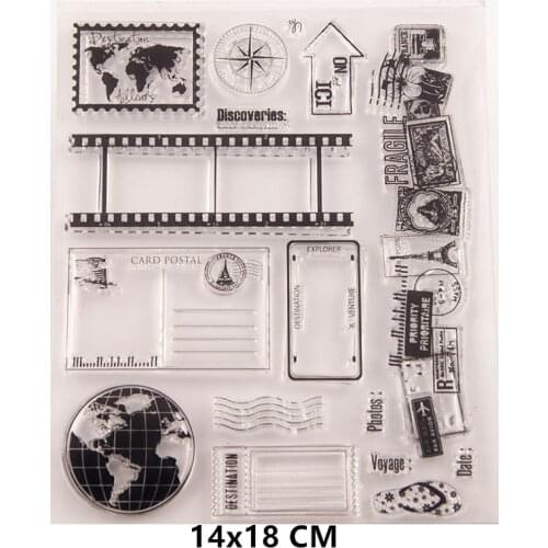 2021 New Travel Clear Stamps DIY Scrapbooking Craft Supplies Rubber Silicon Seals Card Photo Album Hobby ink pad Stamping