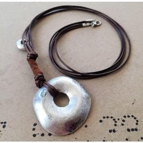 New Vintage Metal Pendant Hand Making Necklace