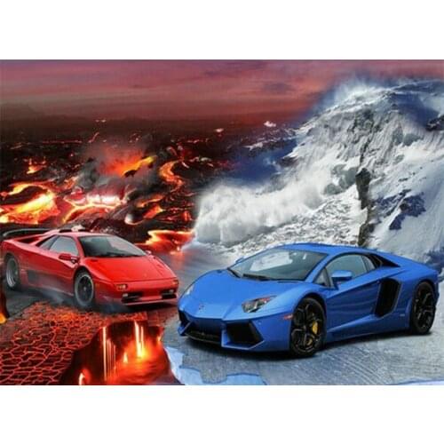 Full square diamond Embroidery 5D DIY Diamond Painting Ice hot car 5d Diamond Painting Rhinestone Cross Stitch home Decor gift