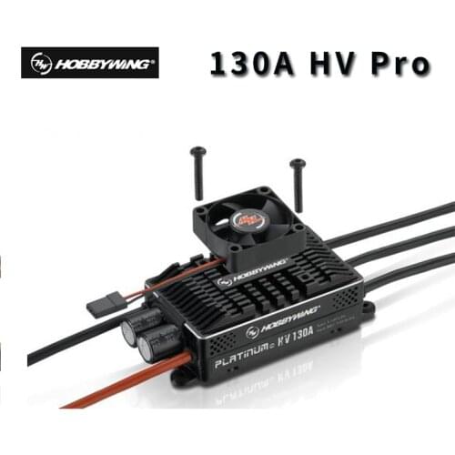 Hobbywing Platinum 130A HV Pro V4 BEC 5-14S Lipo Empty mold Brushless ESC for 550-600 Class Heli 90-140 Fixed-wing Airplane EDF