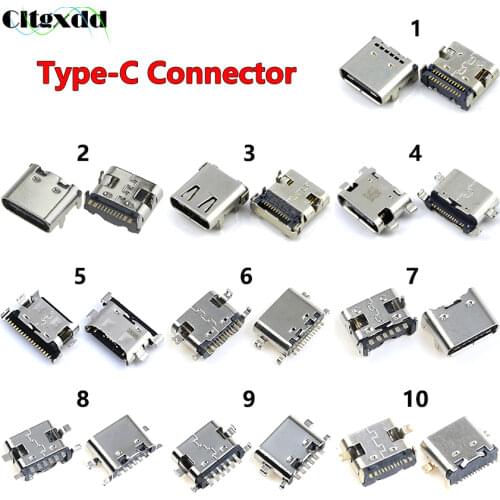 10PCS Micro USB Type C Connector Charging Dock Port Plug Type-C Socket SMD DIP Female Jack For Xiaomi Huawei Samsung Sony