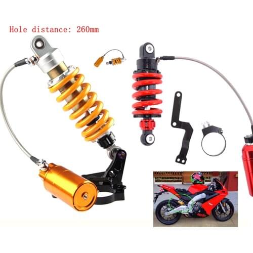260mm Motorcycle damping adjustable Shock Absorbers Universal For Yamaha R25 R3 Honda Grom msx125 /sf Kawasaki z125 pro CBR150