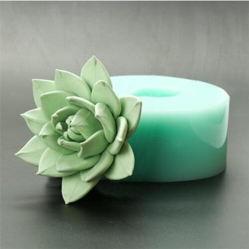 Silica gel 3D molds Succulent plants silicone soap mold handmade candle aroma mould Handicraft resin clay molds HC0036
