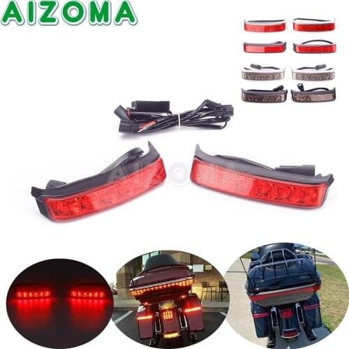 2pcs LED Saddle Bag Turn Signal Running Brake Tail Light For Harley FLHXS FLHX FLHT FLHR Road Ultra Limited Electra Street Glide