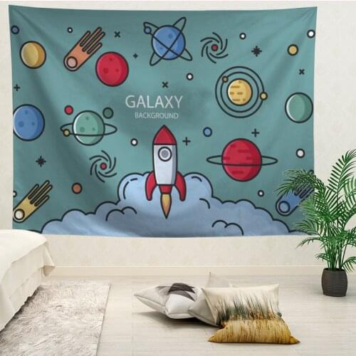 Custom High Quality Rocket Hanging Tapestry Home Party Decoration Tapestries Photo Background Cloth Table Cloth Wall Tapes