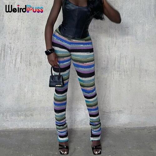 WEIRD PUSS Women's Knitted Trousers