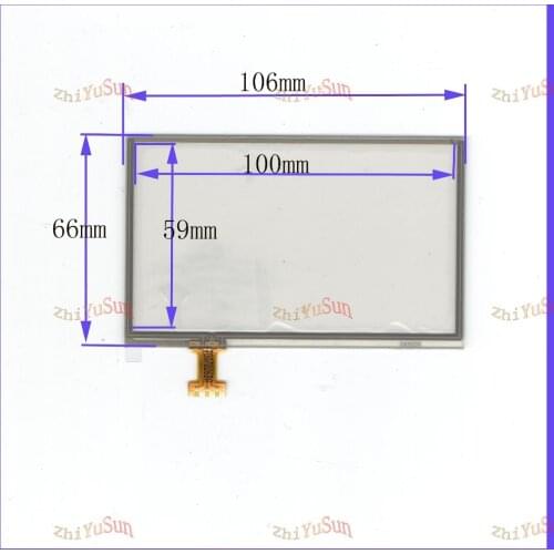045026 NEW LQ043T1DG5 dispaly 4.3inch 4 lins 106mm*66mm touchsensor for GPS car DVD Touch sensor glass f