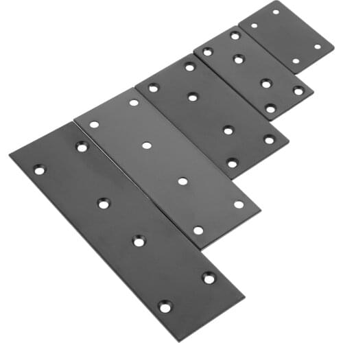 10 PCS Straight Brace Brackets Steel Flat Fixing Mending Joining Plates Straight Support Shelf Bracket Corner Brackets w/Screws
