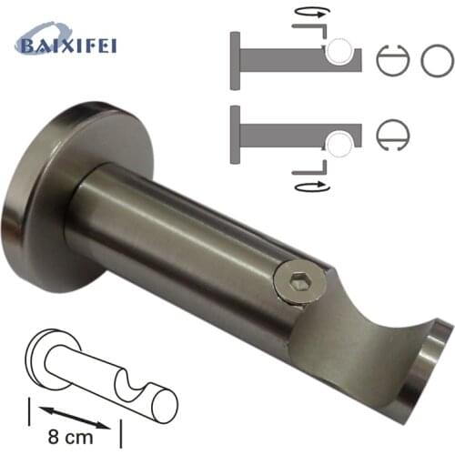 2 Pcs D25mm Curtain Rod Decorative Multifunctional bracket 8cm , Curtain Accessories Bracket for Window Decoration