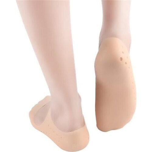2 Pcs Silicone Insole Gel Sock Foot Care Tool Feet Protector Pain Relief Crack Prevention Moisturize Dead Skin Removal Sock