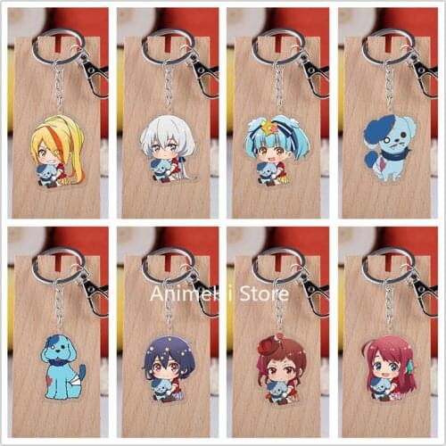 20 pcs/lot ZOMBIE LAND SAGA Acrylic Keychain Toy Figure Minamoto Sakura Bag Pendant Key Ring Gifts