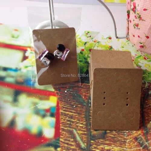 2015 New Hot Blank Kraft Necklace Card and Earring card Display Cards Custom Logo MOQ: 1000 Earring Logo Printting Cost Extra
