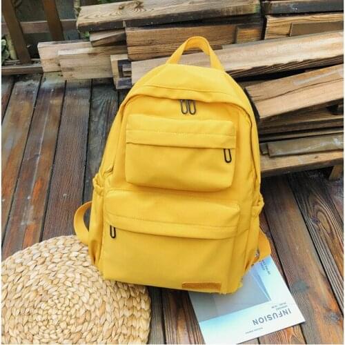 2019 New Waterproof Nylon Backpack for Women Multi Pocket Travel candy color Female School Bag for Teenage Girls Book Mochilas